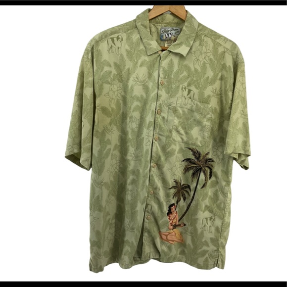 Big Dogs Other - Authentic Big Dog Mens Tropical Button Front Rayon Shirt Size Large With…